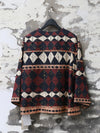 INTO THE EAST 25 Autumn/Winter Geometric Beaded Outer Jacket ITE-E1DGSS004BR23JK-HZ Reddish Brown